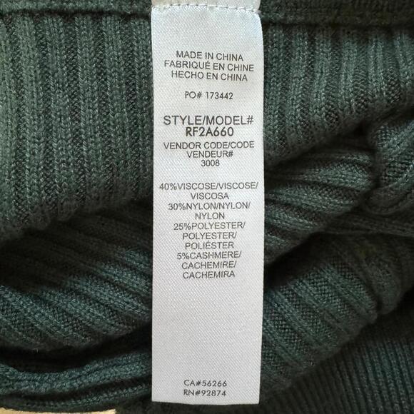 SPLENDID Cashblend Silva Wide Leg Pant Evergreen Cashmere Blend Pull-On NWT XL - Picture 8 of 8